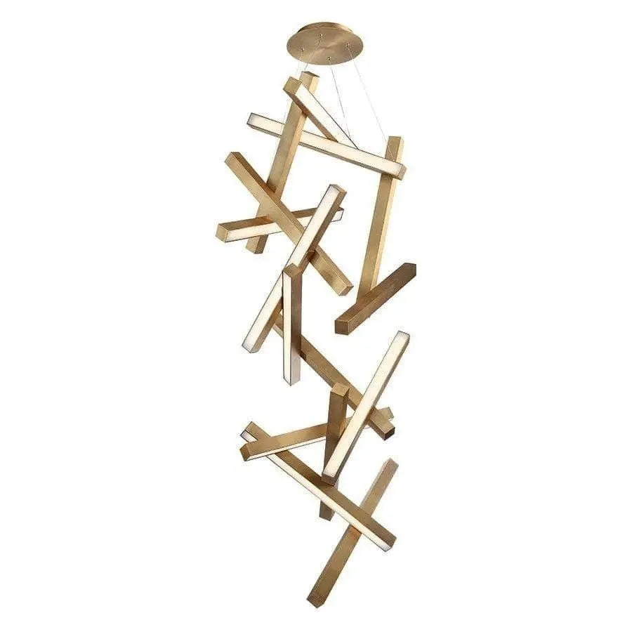 Modern Forms - Chaos LED Vertical Chandelier - PD-64849-AB | Montreal Lighting & Hardware