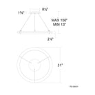 Modern Forms - Clique LED Pendant Chandelier - PD-56431-AB | Montreal Lighting & Hardware