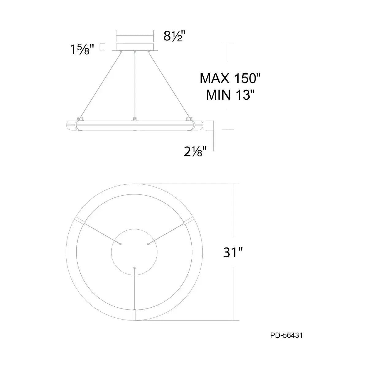 Modern Forms - Clique LED Pendant Chandelier - PD-56431-AB | Montreal Lighting & Hardware