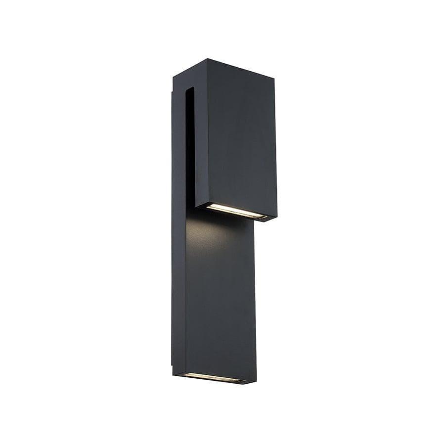 Modern Forms - Double Down LED Outdoor Wall Mount - WS-W13718-BK | Montreal Lighting & Hardware