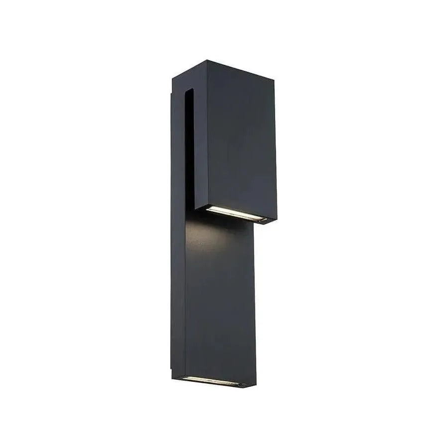 Modern Forms - Double Down LED Outdoor Wall Mount - WS-W13718-BK | Montreal Lighting & Hardware