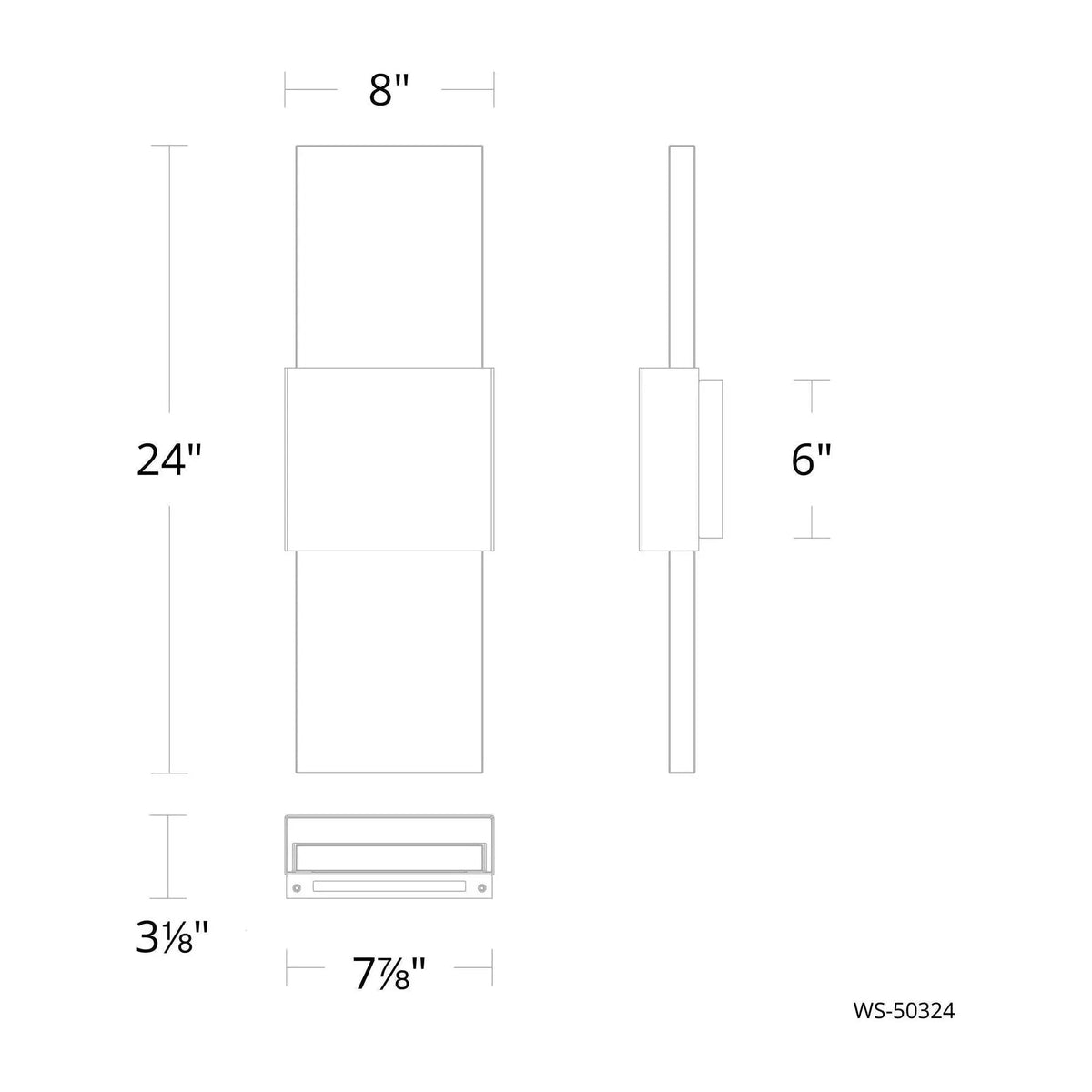 Modern Forms - Mercer LED Wall Sconce - WS-50324-BK/AB | Montreal Lighting & Hardware