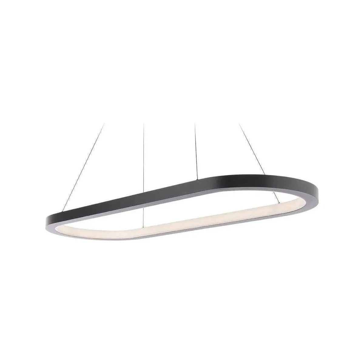Modern Forms - Racetrack LED Linear Pendant - PD-53046-27-BK | Montreal Lighting & Hardware