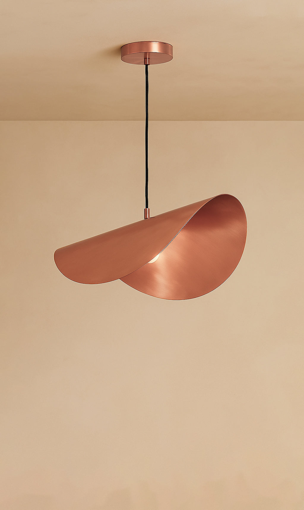 Dounia Home - DH-MOJWAVSUS-SM-BRS - Moja Wave Suspension Pendant - Polished Brass