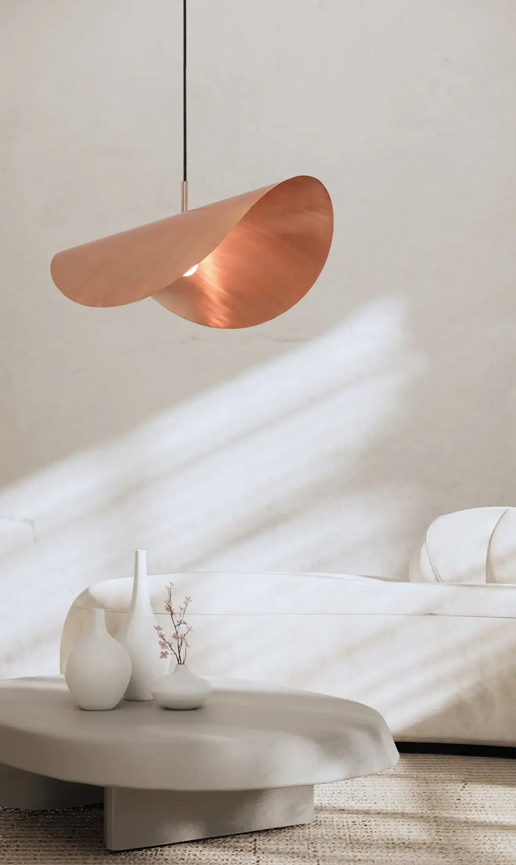 Dounia Home - DH-MOJWAVSUS-SM-AB - Moja Wave Suspension Pendant - Antique Brass