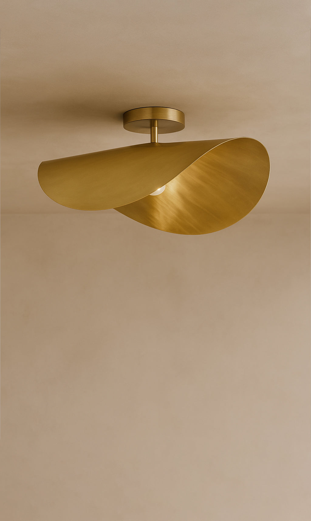 Dounia Home - DH-MOJCEIFLU-SM-BRS - Moja Ceiling Flush Mount Fixture - Polished Brass