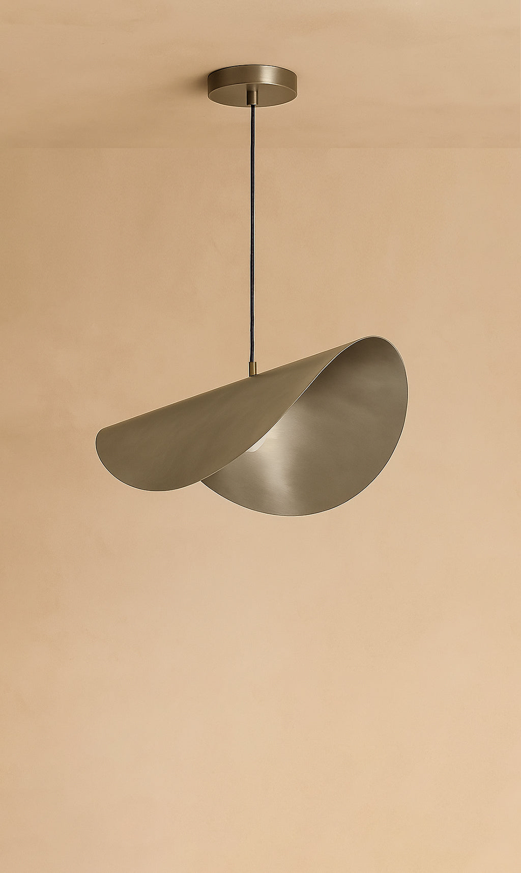 Dounia Home - DH-MOJWAVSUS-SM-NIK - Moja Wave Suspension Pendant - Brushed Nickel Silver