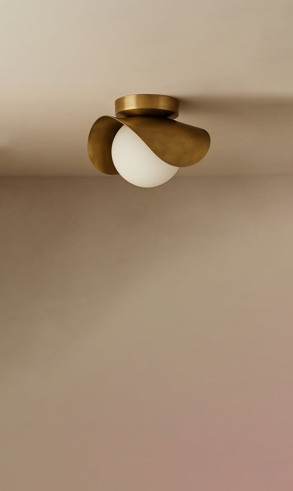 Dounia Home - DH-MOJCEIFLU-SM-AB - Moja Ceiling Flush Mount Fixture - Antique Brass