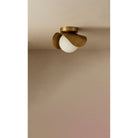 Dounia Home - DH-MOJCEIFLU-SM-AB - Moja Ceiling Flush Mount Fixture - Antique Brass