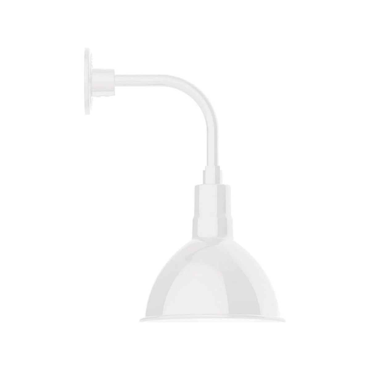 Montclair Light Works - Deep Bowl 10" Curved Arm Wall Light - GNT115-44 | Montreal Lighting & Hardware