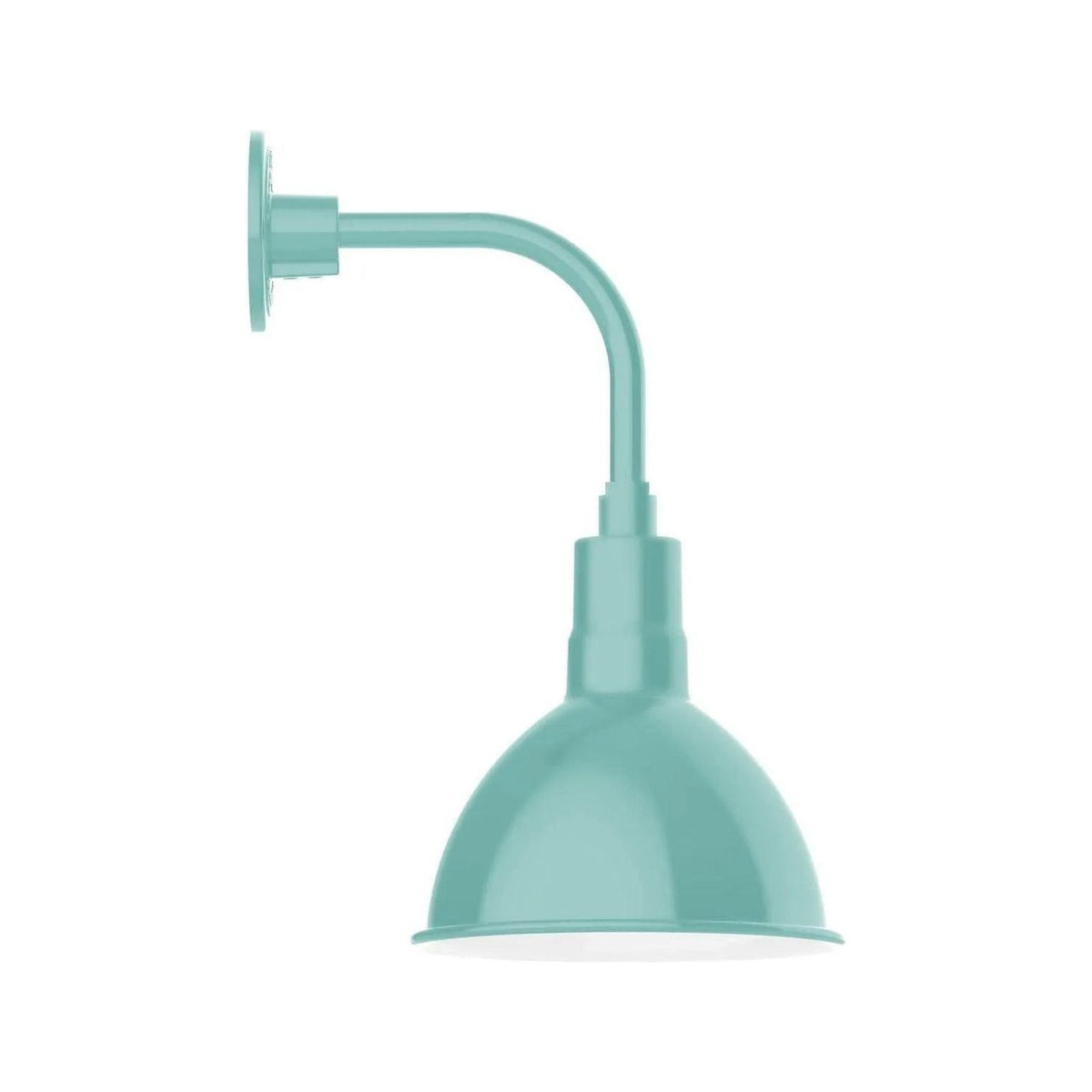 Montclair Light Works - Deep Bowl 10" Curved Arm Wall Light - GNT115-48 | Montreal Lighting & Hardware