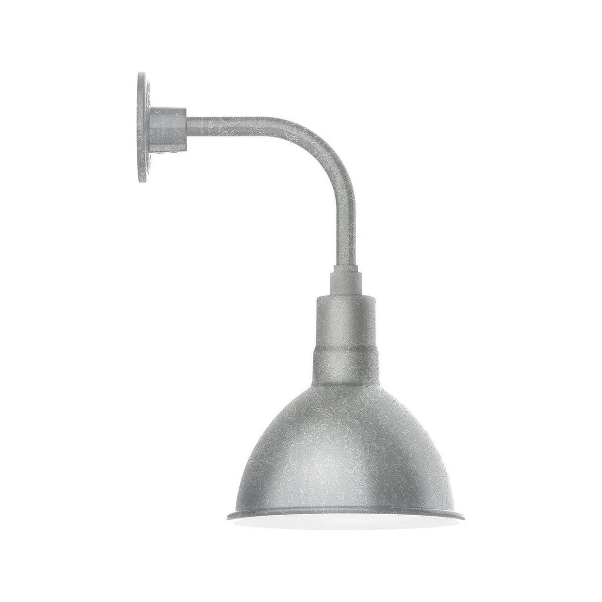 Montclair Light Works - Deep Bowl 10" Curved Arm Wall Light - GNT115-49 | Montreal Lighting & Hardware