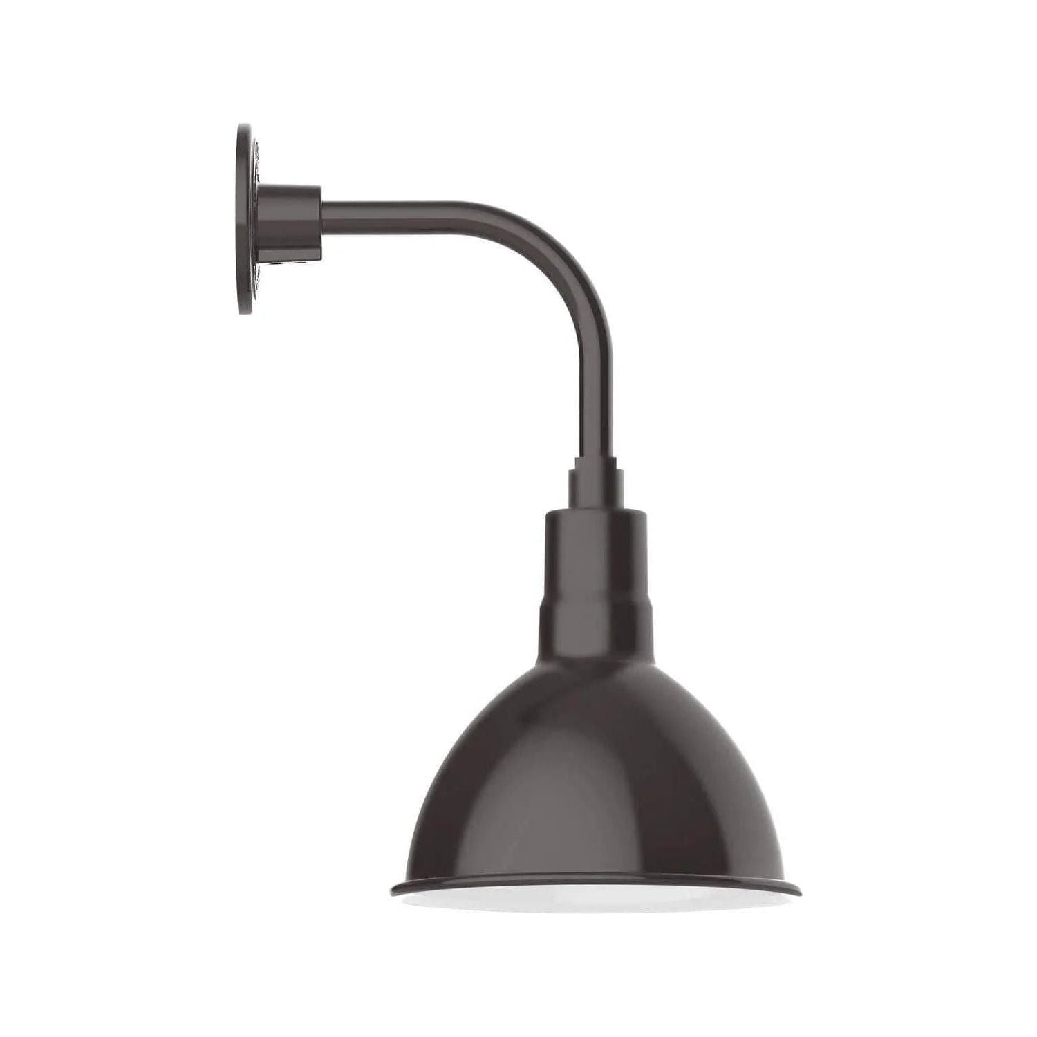 Montclair Light Works - Deep Bowl 10" Curved Arm Wall Light - GNT115-51 | Montreal Lighting & Hardware