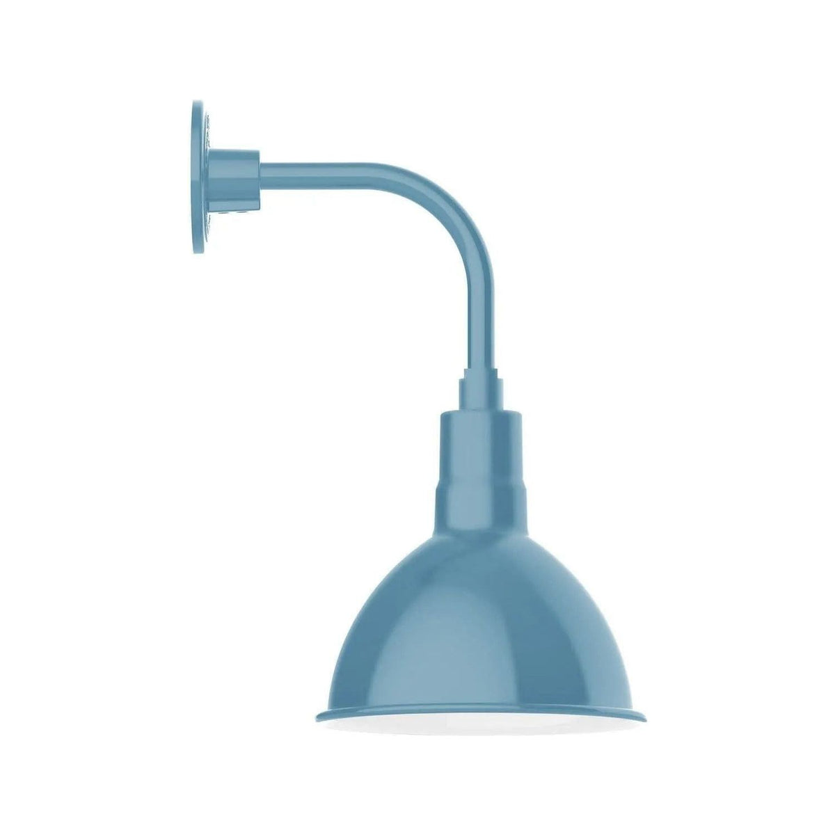 Montclair Light Works - Deep Bowl 10" Curved Arm Wall Light - GNT115-54 | Montreal Lighting & Hardware