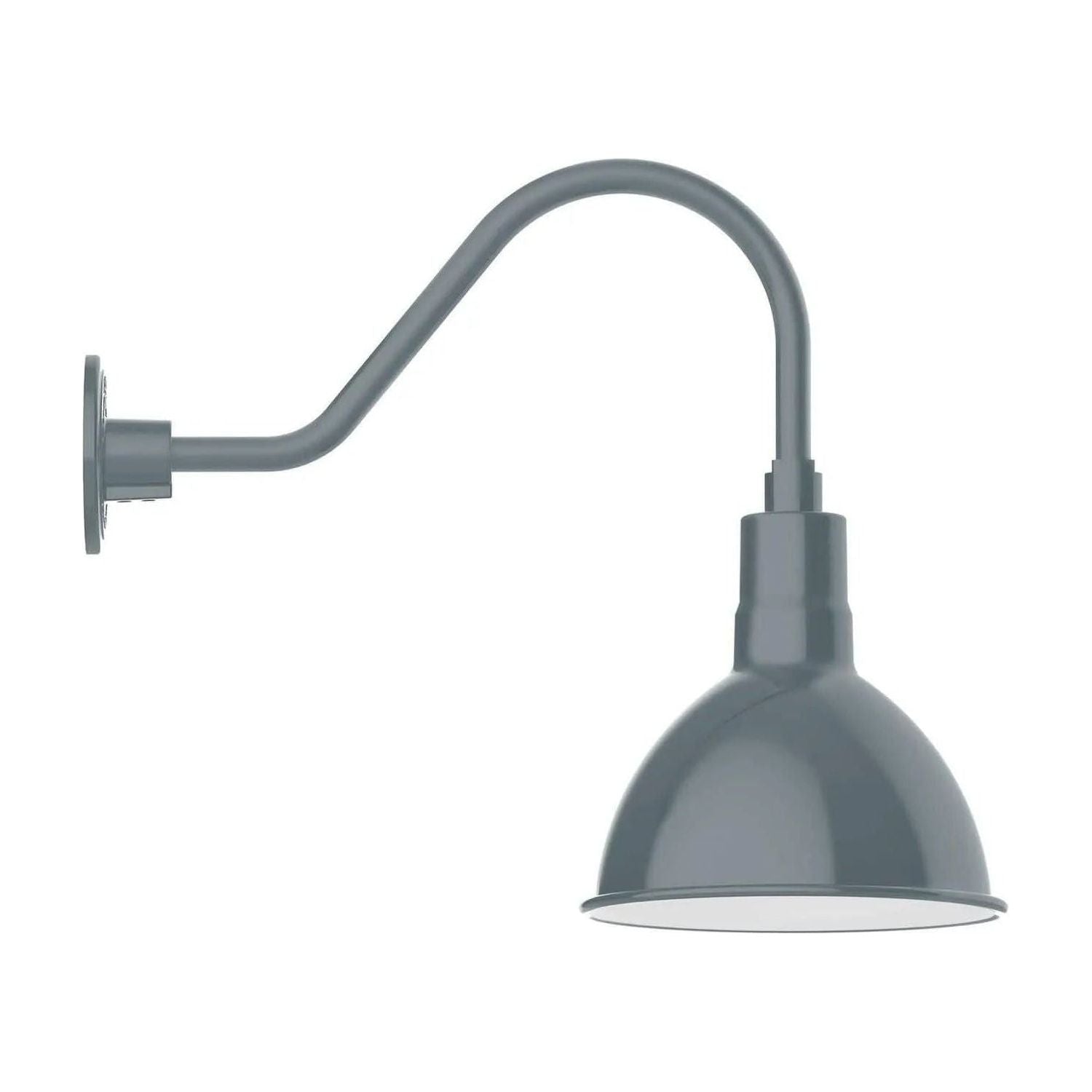 Montclair Light Works - Deep Bowl 10" Gooseneck Wall Light - GNA115-40 | Montreal Lighting & Hardware