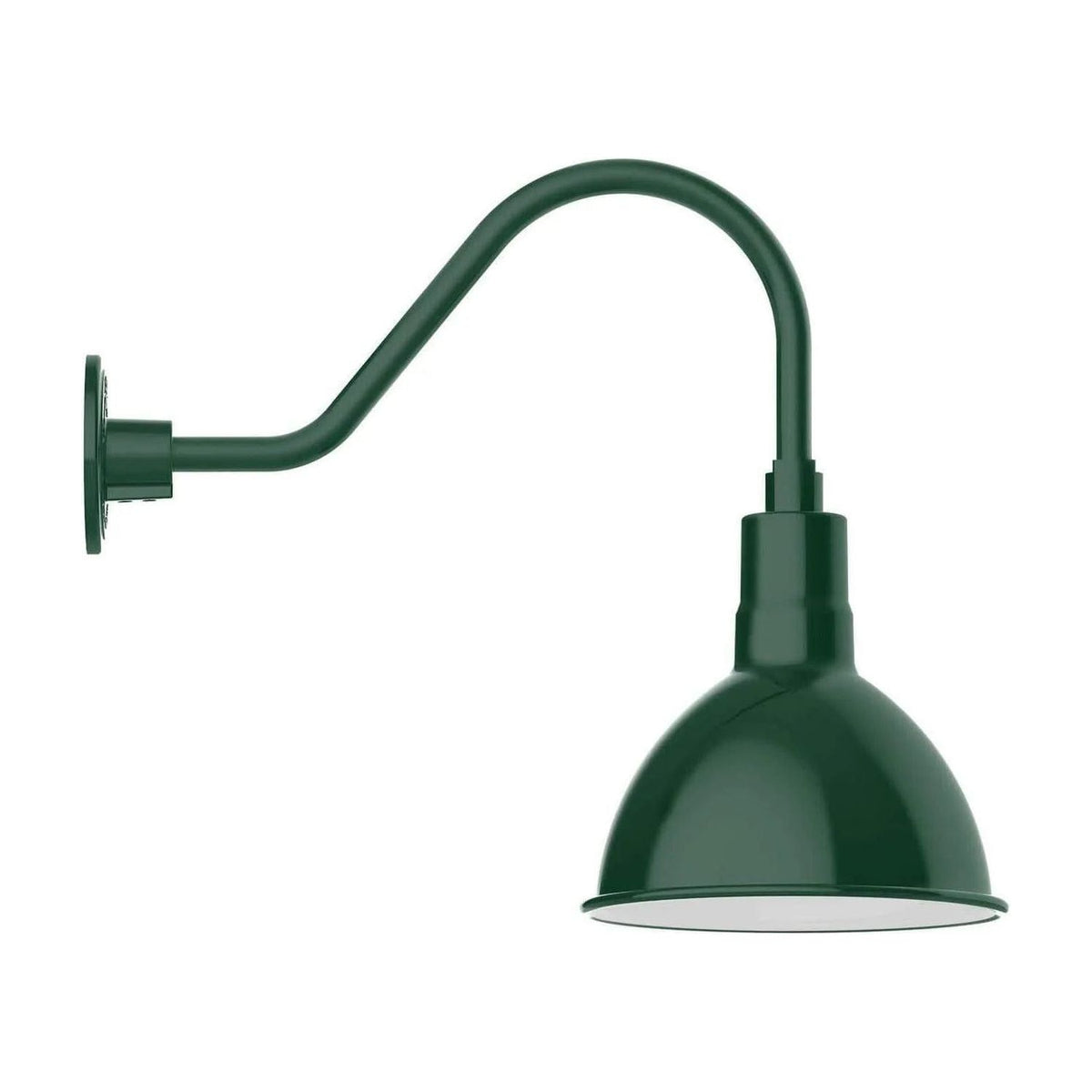Montclair Light Works - Deep Bowl 10" Gooseneck Wall Light - GNA115-42 | Montreal Lighting & Hardware