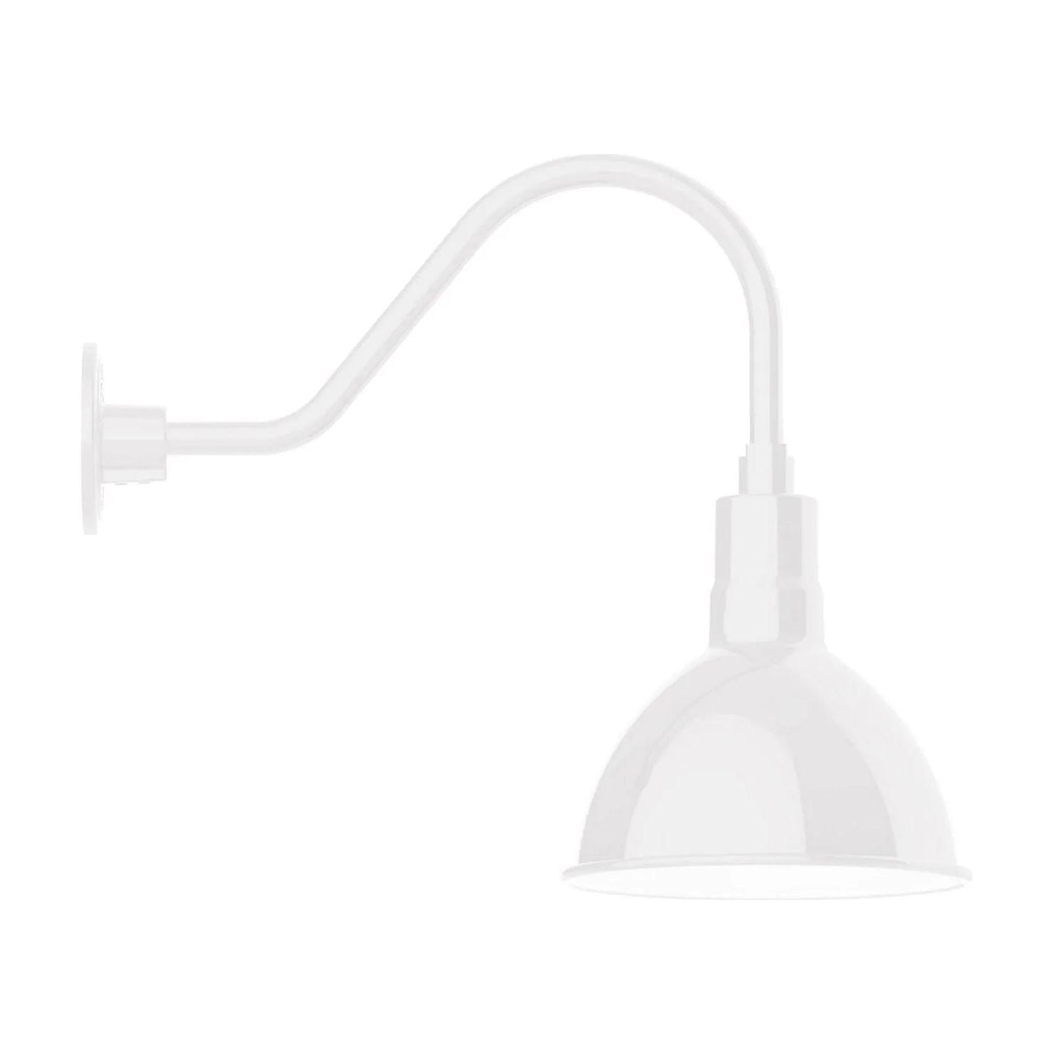 Montclair Light Works - Deep Bowl 10" Gooseneck Wall Light - GNA115-44 | Montreal Lighting & Hardware