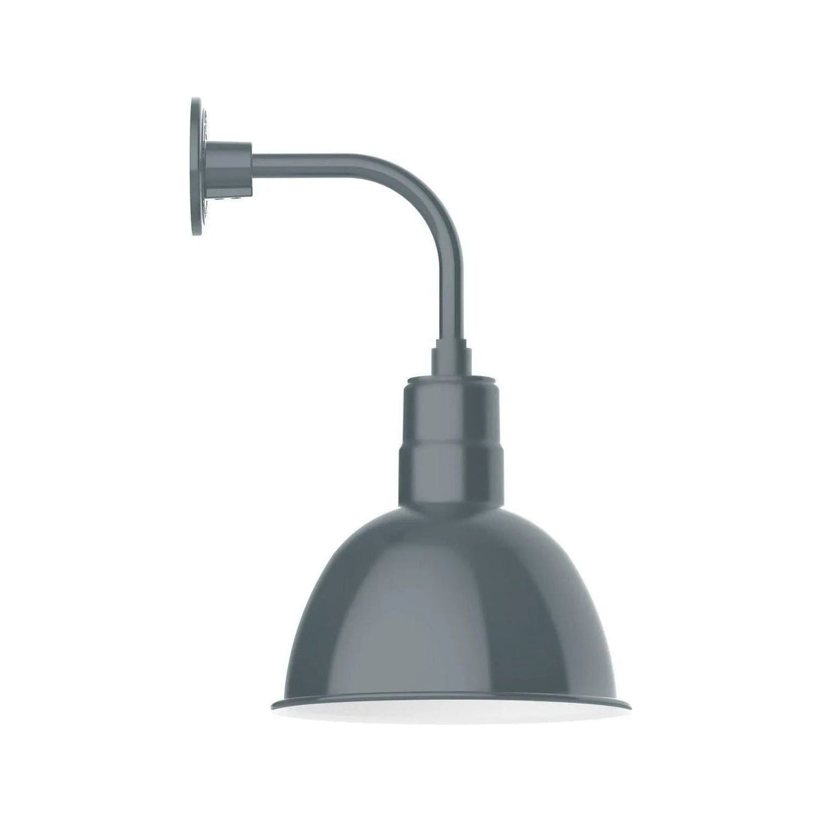 Montclair Light Works - Deep Bowl 12" Curved Arm Wall Light - GNT116-40 | Montreal Lighting & Hardware