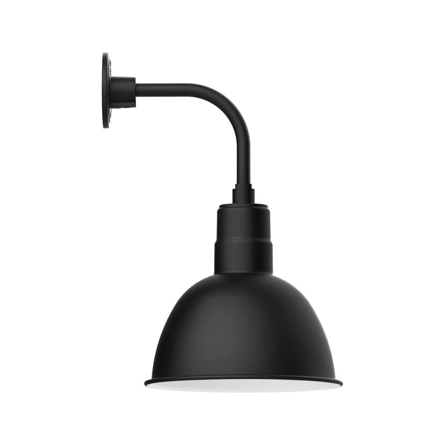 Montclair Light Works - Deep Bowl 12" Curved Arm Wall Light - GNT116-41 | Montreal Lighting & Hardware