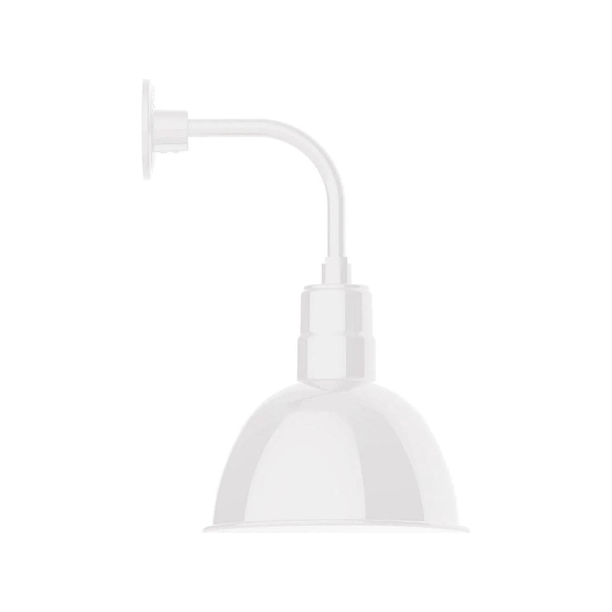 Montclair Light Works - Deep Bowl 12" Curved Arm Wall Light - GNT116-44 | Montreal Lighting & Hardware