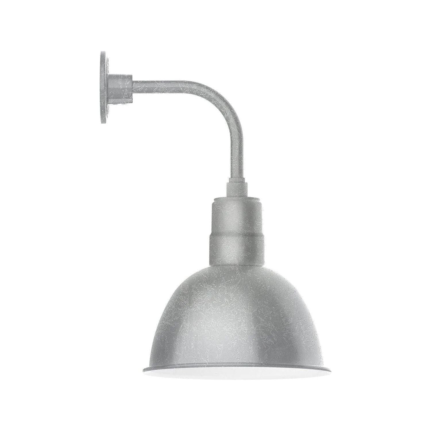 Montclair Light Works - Deep Bowl 12" Curved Arm Wall Light - GNT116-49 | Montreal Lighting & Hardware