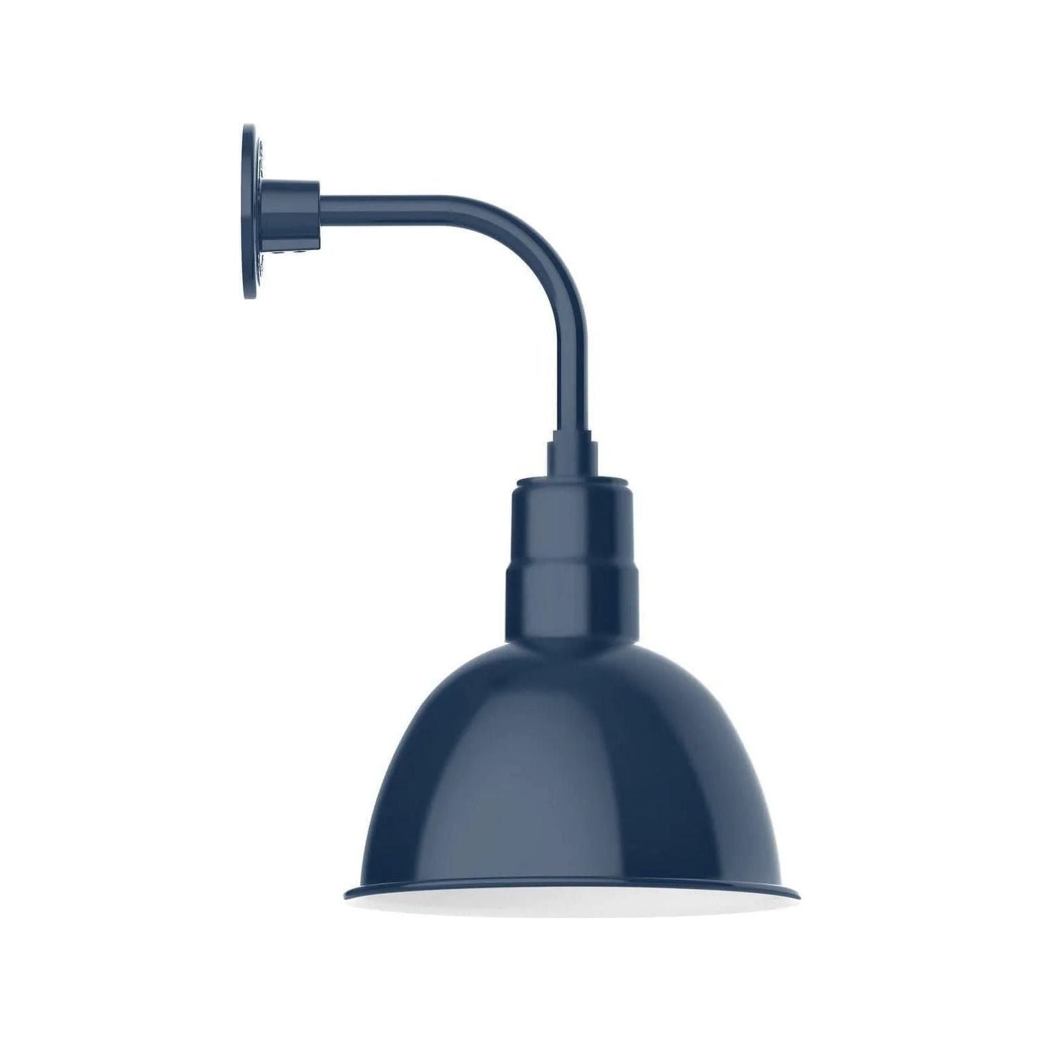 Montclair Light Works - Deep Bowl 12" Curved Arm Wall Light - GNT116-50 | Montreal Lighting & Hardware