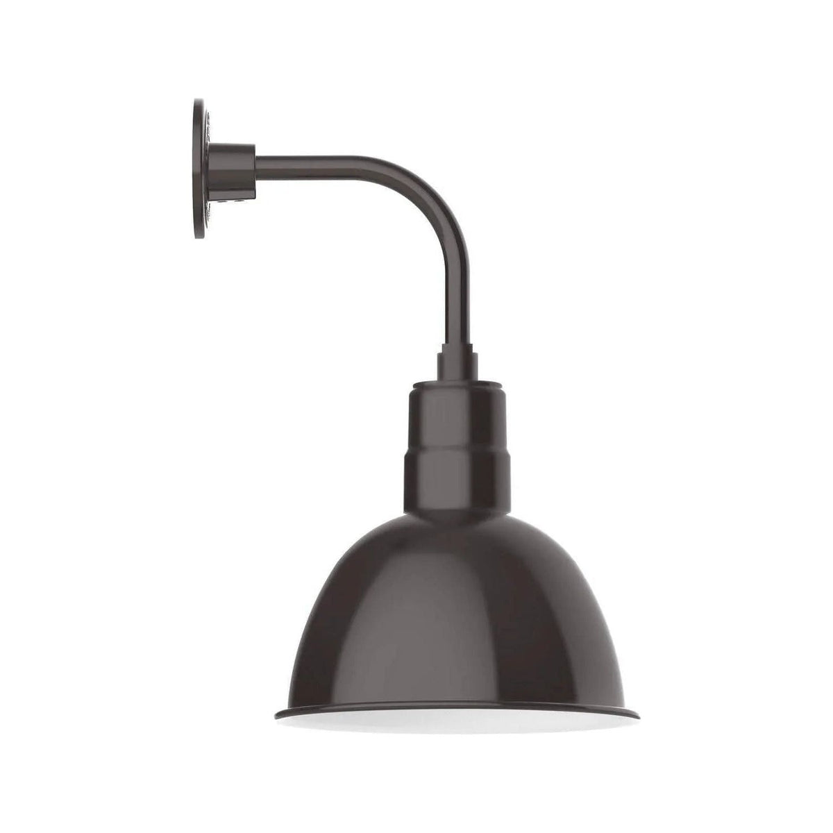 Montclair Light Works - Deep Bowl 12" Curved Arm Wall Light - GNT116-51 | Montreal Lighting & Hardware