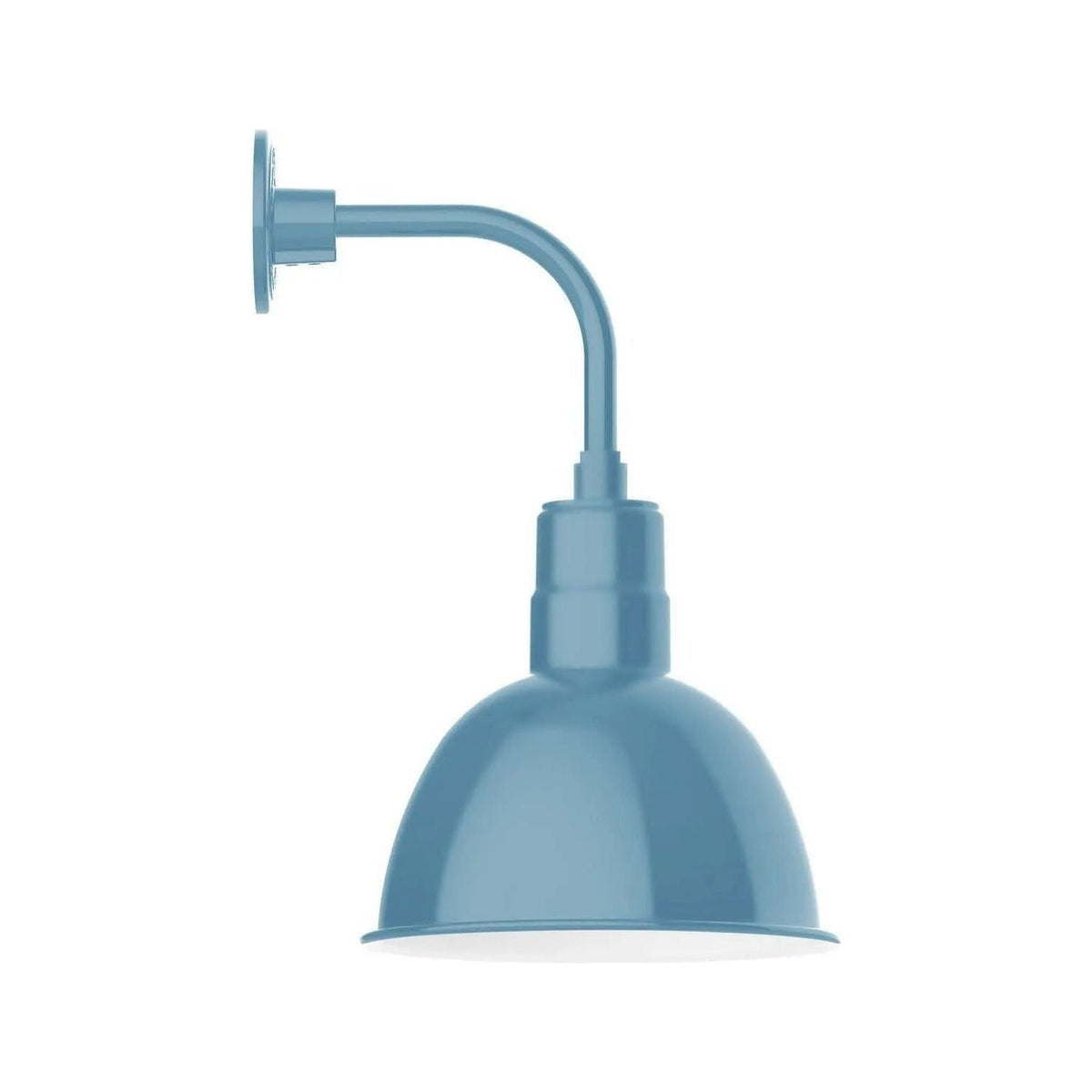 Montclair Light Works - Deep Bowl 12" Curved Arm Wall Light - GNT116-54 | Montreal Lighting & Hardware