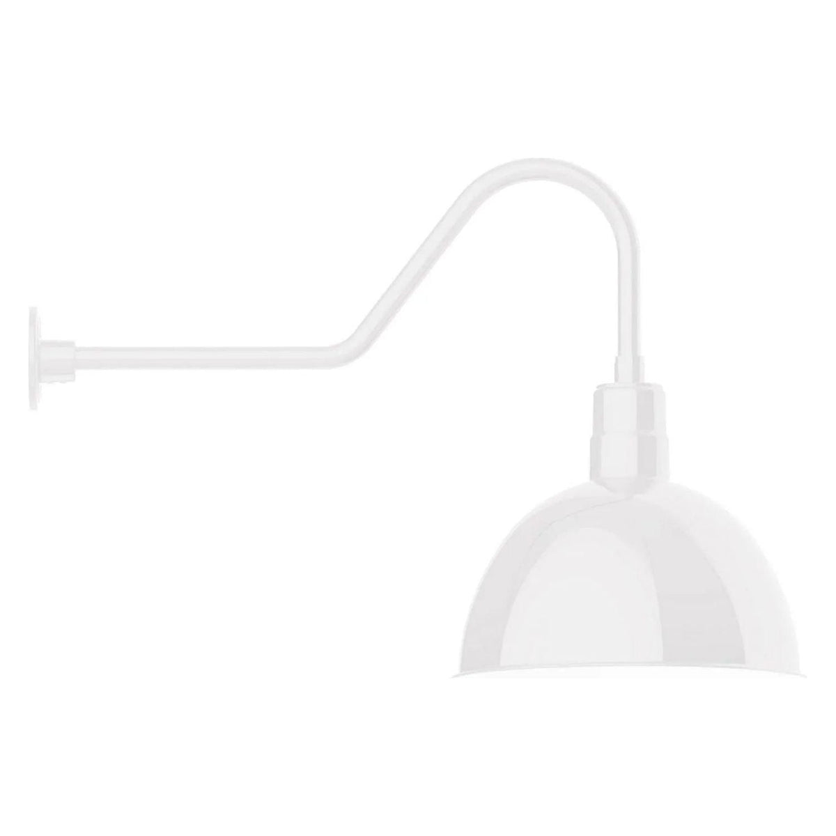 Montclair Light Works - Deep Bowl 16" Gooseneck Wall Light - GNC117-44 | Montreal Lighting & Hardware