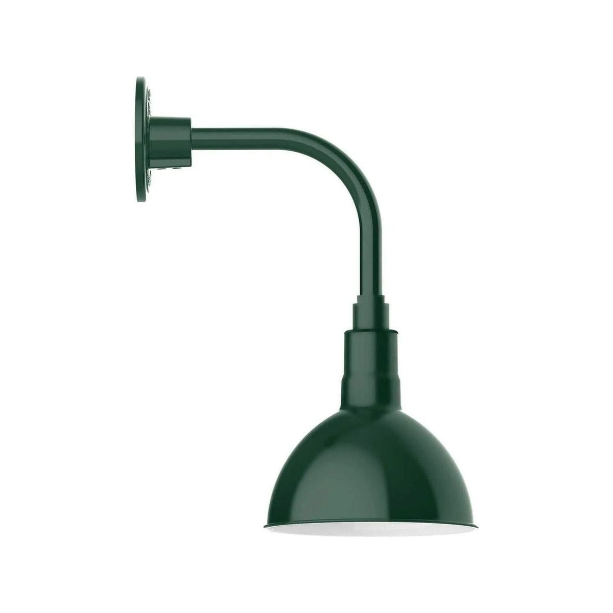 Montclair Light Works - Deep Bowl 8" Curved Arm Wall Light - GNT114-42 | Montreal Lighting & Hardware