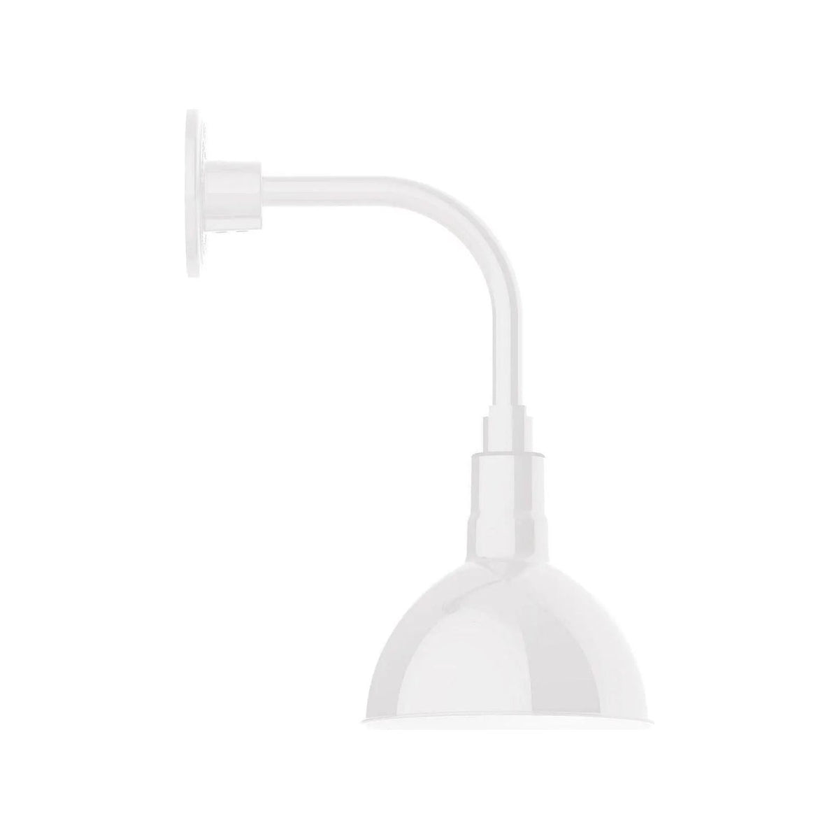 Montclair Light Works - Deep Bowl 8" Curved Arm Wall Light - GNT114-44 | Montreal Lighting & Hardware