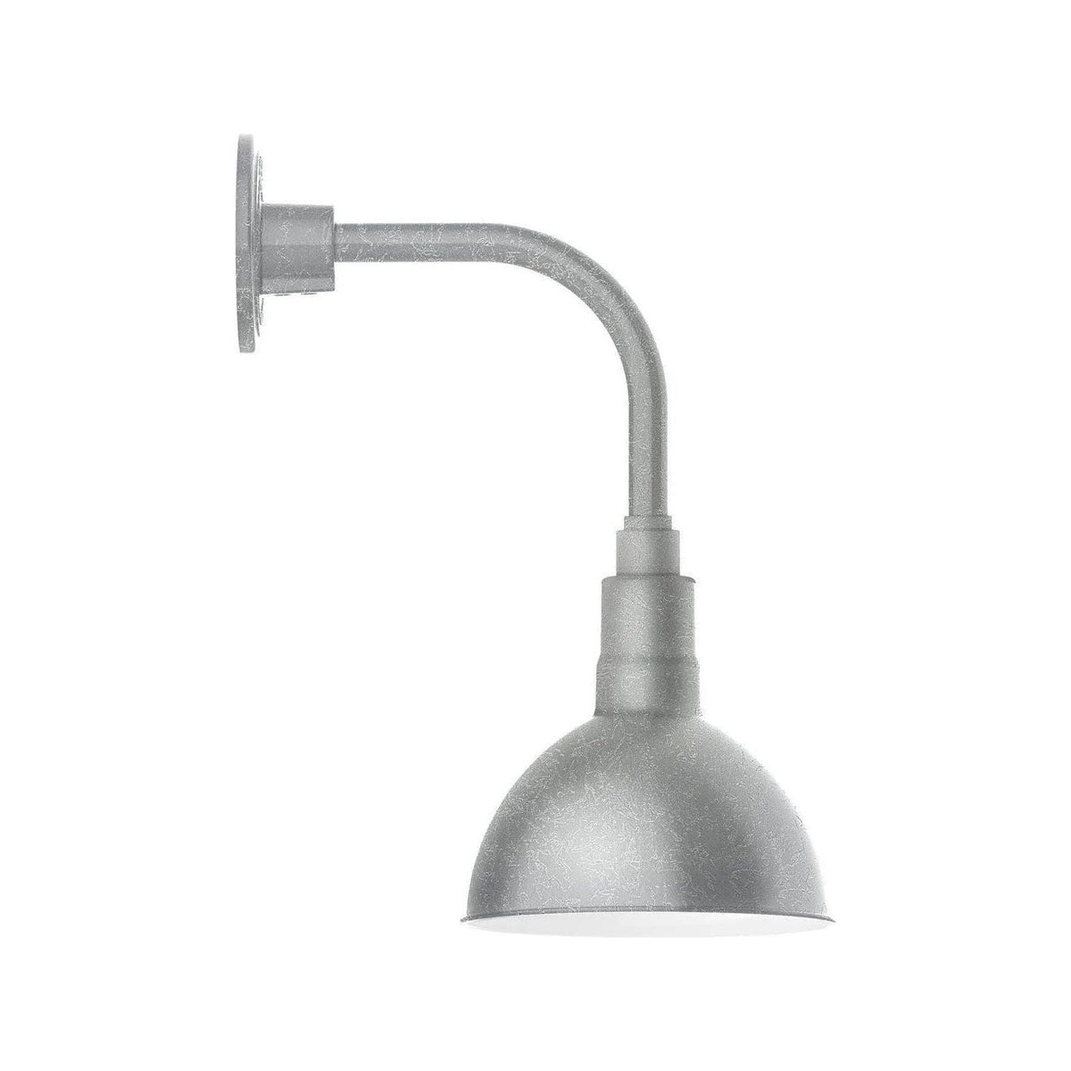 Montclair Light Works - Deep Bowl 8" Curved Arm Wall Light - GNT114-49 | Montreal Lighting & Hardware