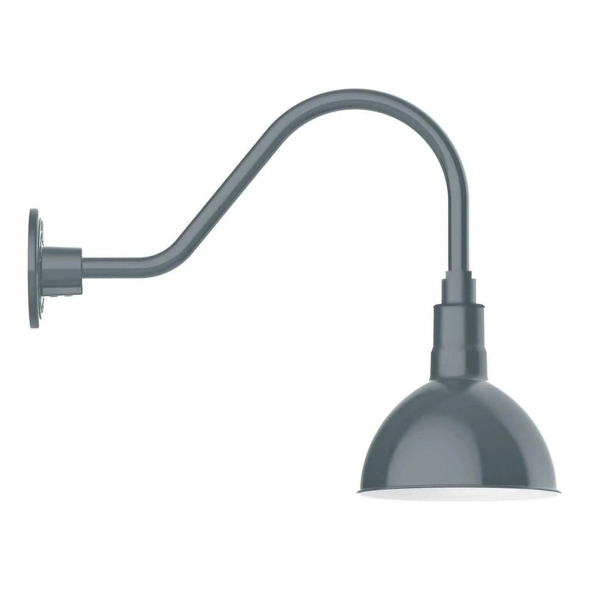 Montclair Light Works - Deep Bowl 8" Gooseneck Wall Light - GNA114-40 | Montreal Lighting & Hardware