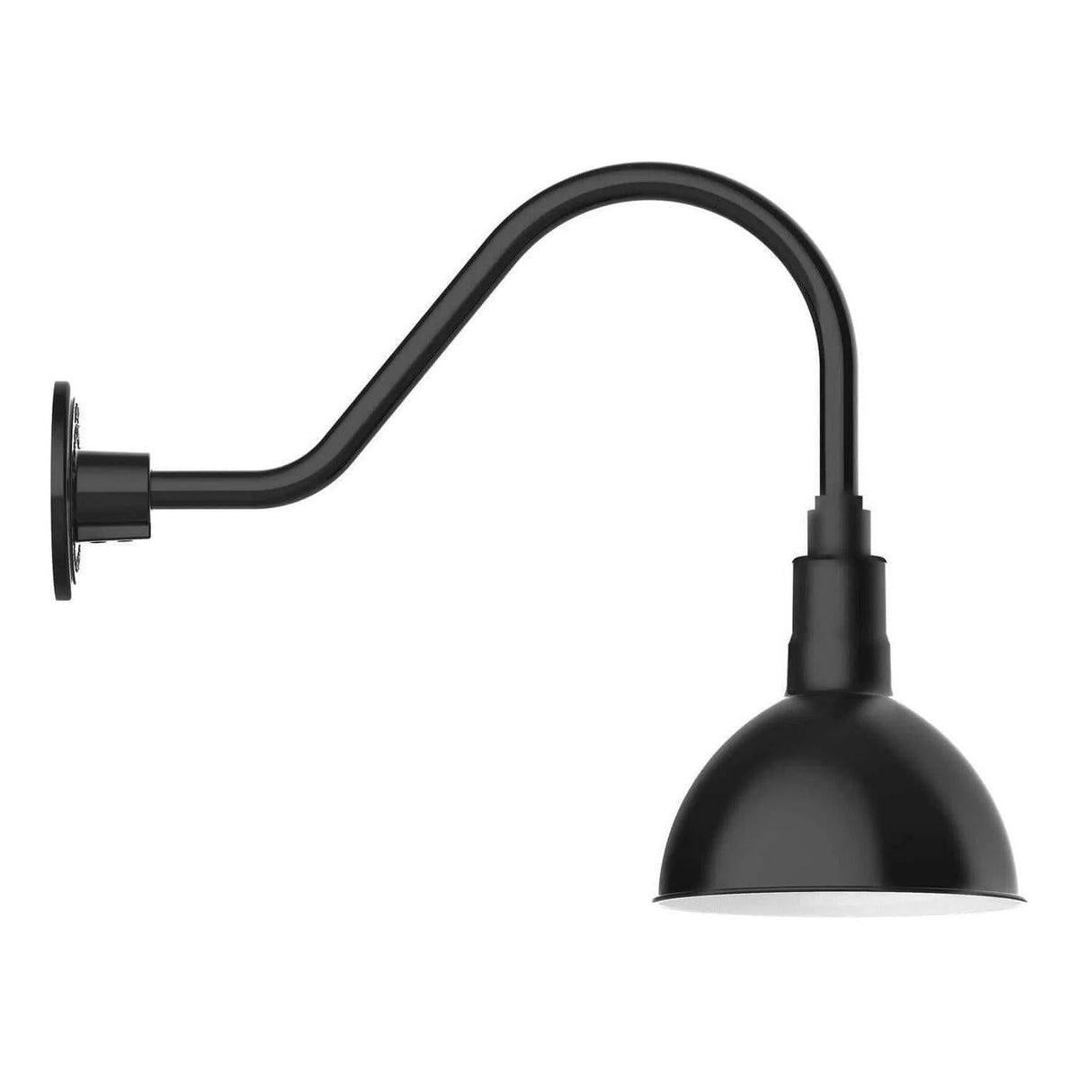 Montclair Light Works - Deep Bowl 8" Gooseneck Wall Light - GNA114-41 | Montreal Lighting & Hardware