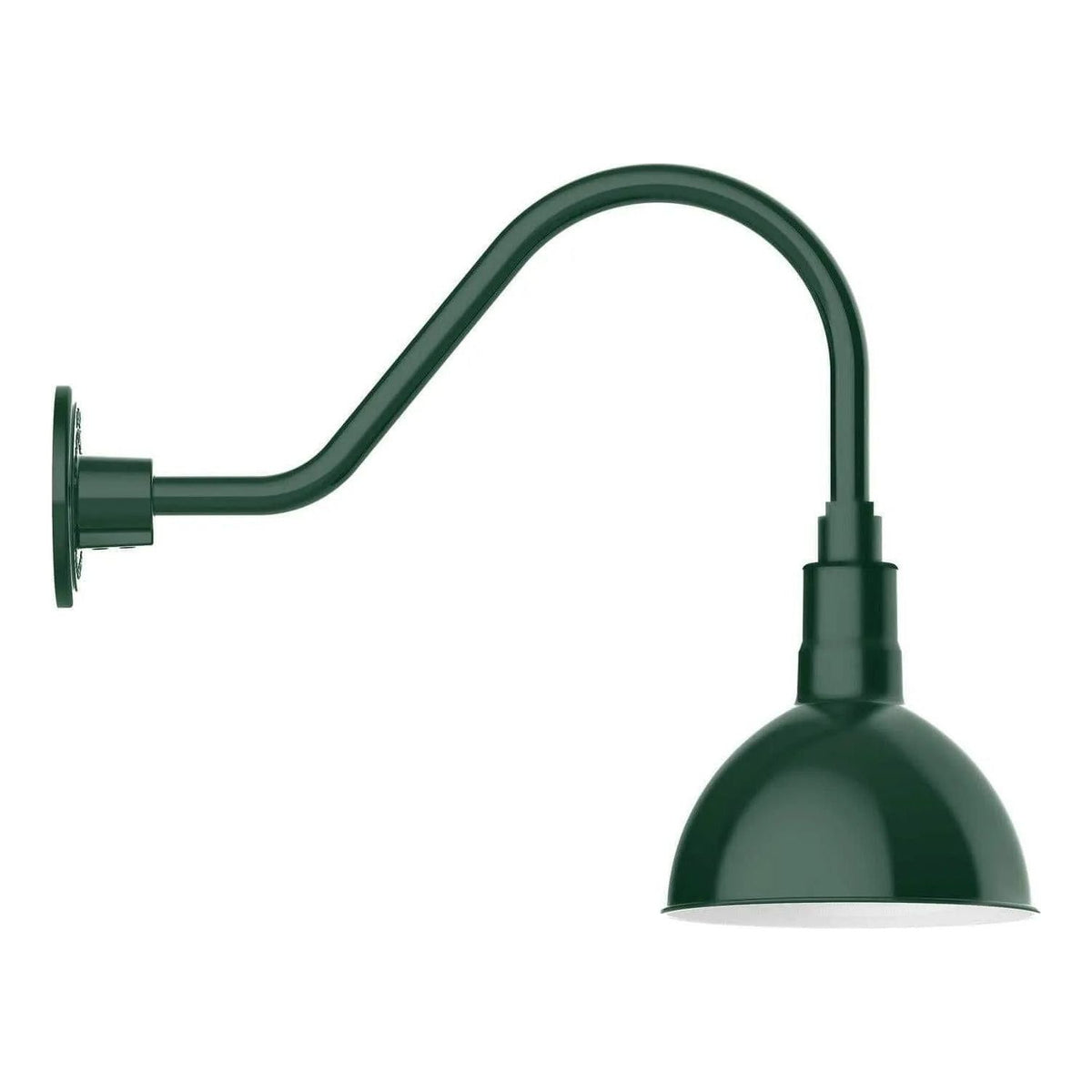 Montclair Light Works - Deep Bowl 8" Gooseneck Wall Light - GNA114-42 | Montreal Lighting & Hardware