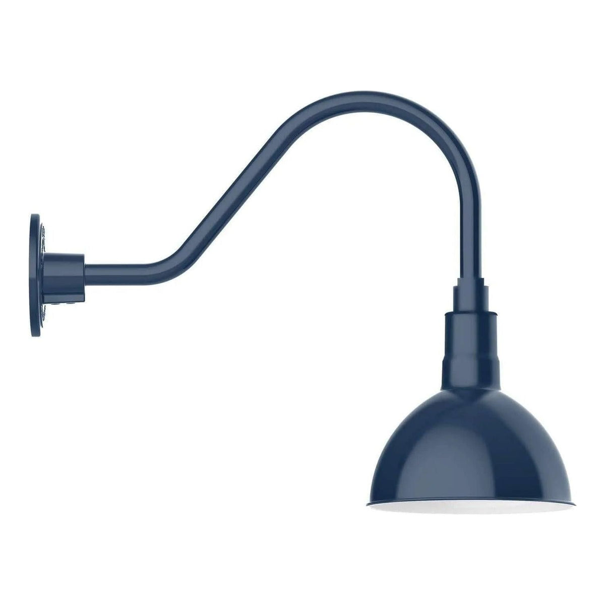 Montclair Light Works - Deep Bowl 8" Gooseneck Wall Light - GNA114-50 | Montreal Lighting & Hardware