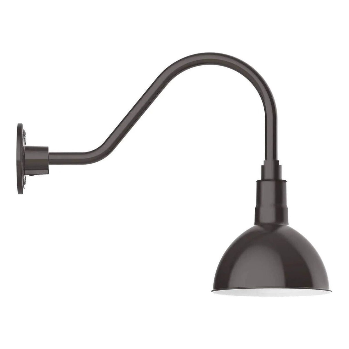 Montclair Light Works - Deep Bowl 8" Gooseneck Wall Light - GNA114-51 | Montreal Lighting & Hardware