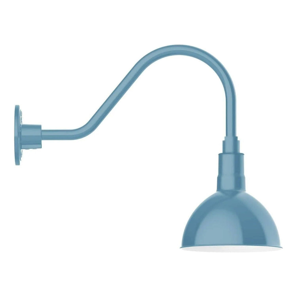 Montclair Light Works - Deep Bowl 8" Gooseneck Wall Light - GNA114-54 | Montreal Lighting & Hardware