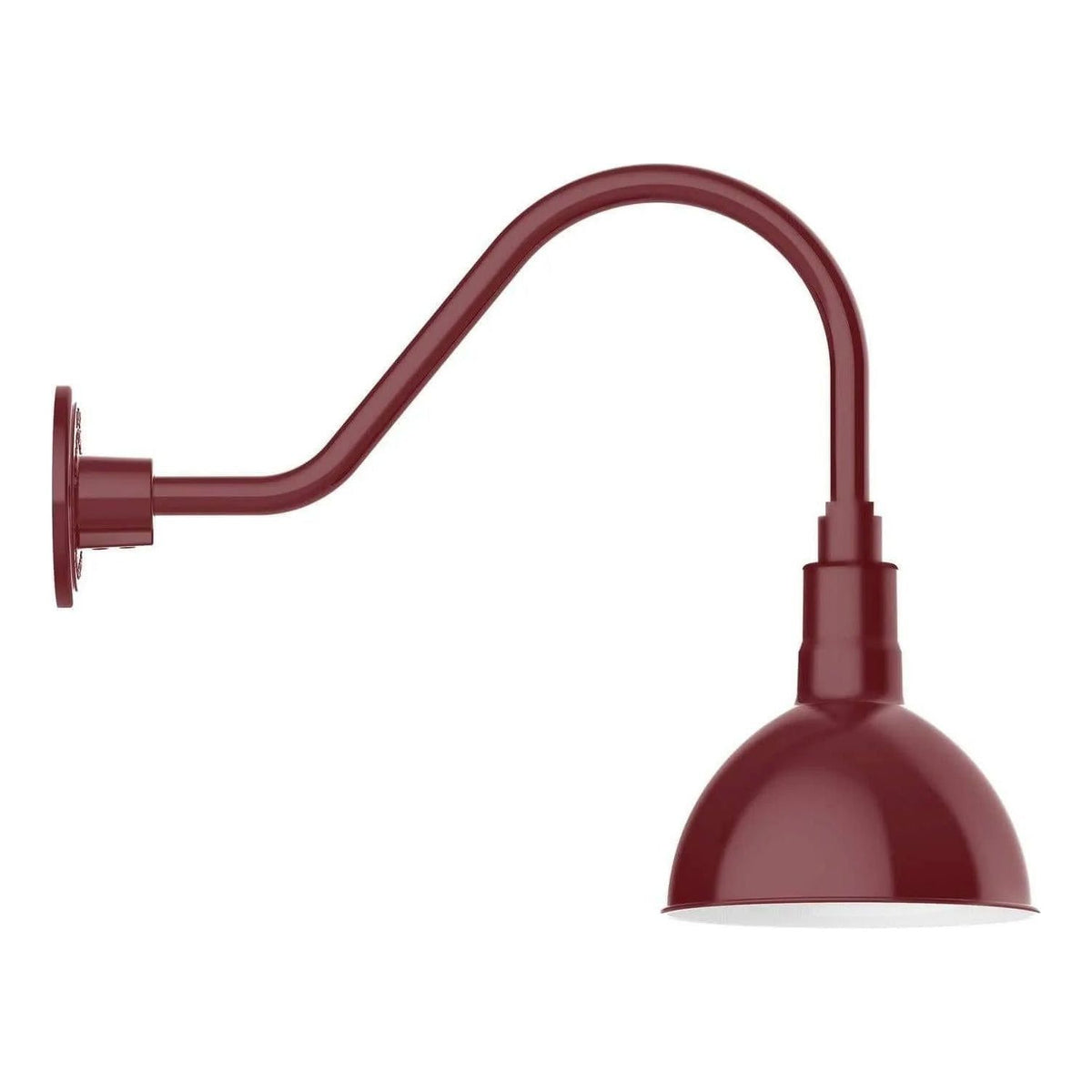Montclair Light Works - Deep Bowl 8" Gooseneck Wall Light - GNA114-55 | Montreal Lighting & Hardware