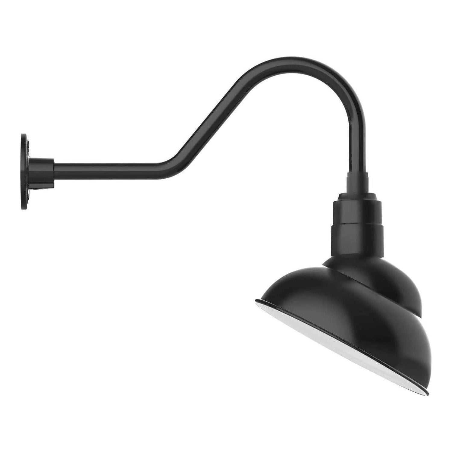 Montclair Light Works - Emblem 12" Gooseneck Wall Light - GNB121-40 | Montreal Lighting & Hardware