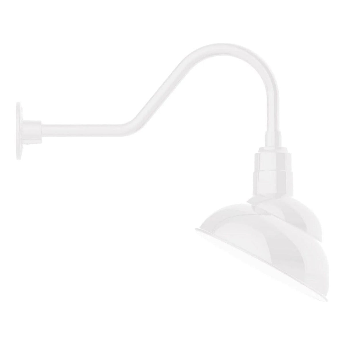 Montclair Light Works - Emblem 12" Gooseneck Wall Light - GNB121-44 | Montreal Lighting & Hardware