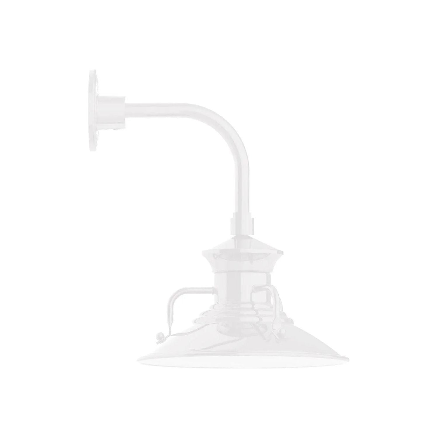 Montclair Light Works - Homestead 12" Curved Arm Wall Light - GNT142-44 | Montreal Lighting & Hardware