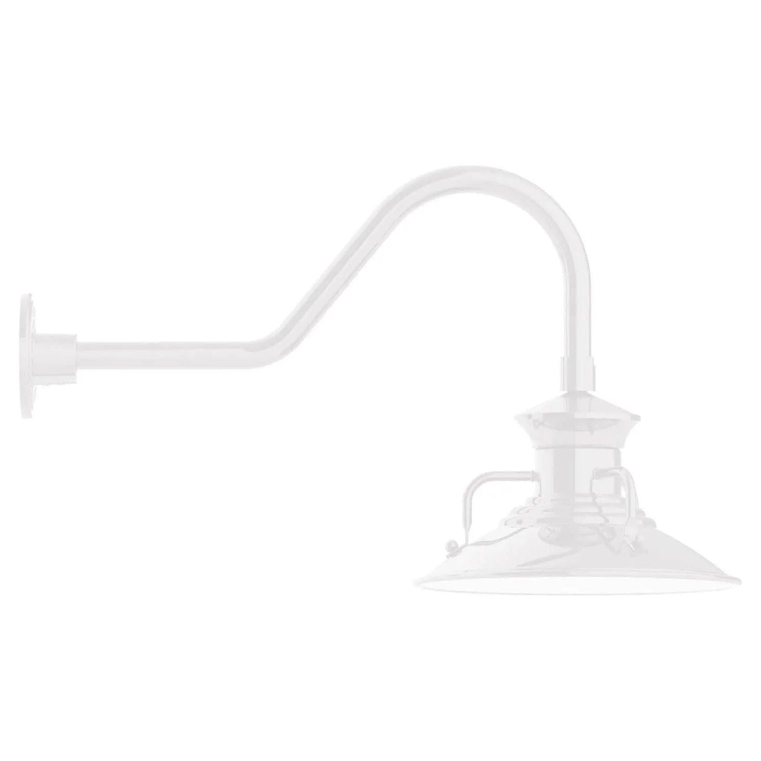 Montclair Light Works - Homestead 12" Gooseneck Wall Light - GNB142-44 | Montreal Lighting & Hardware