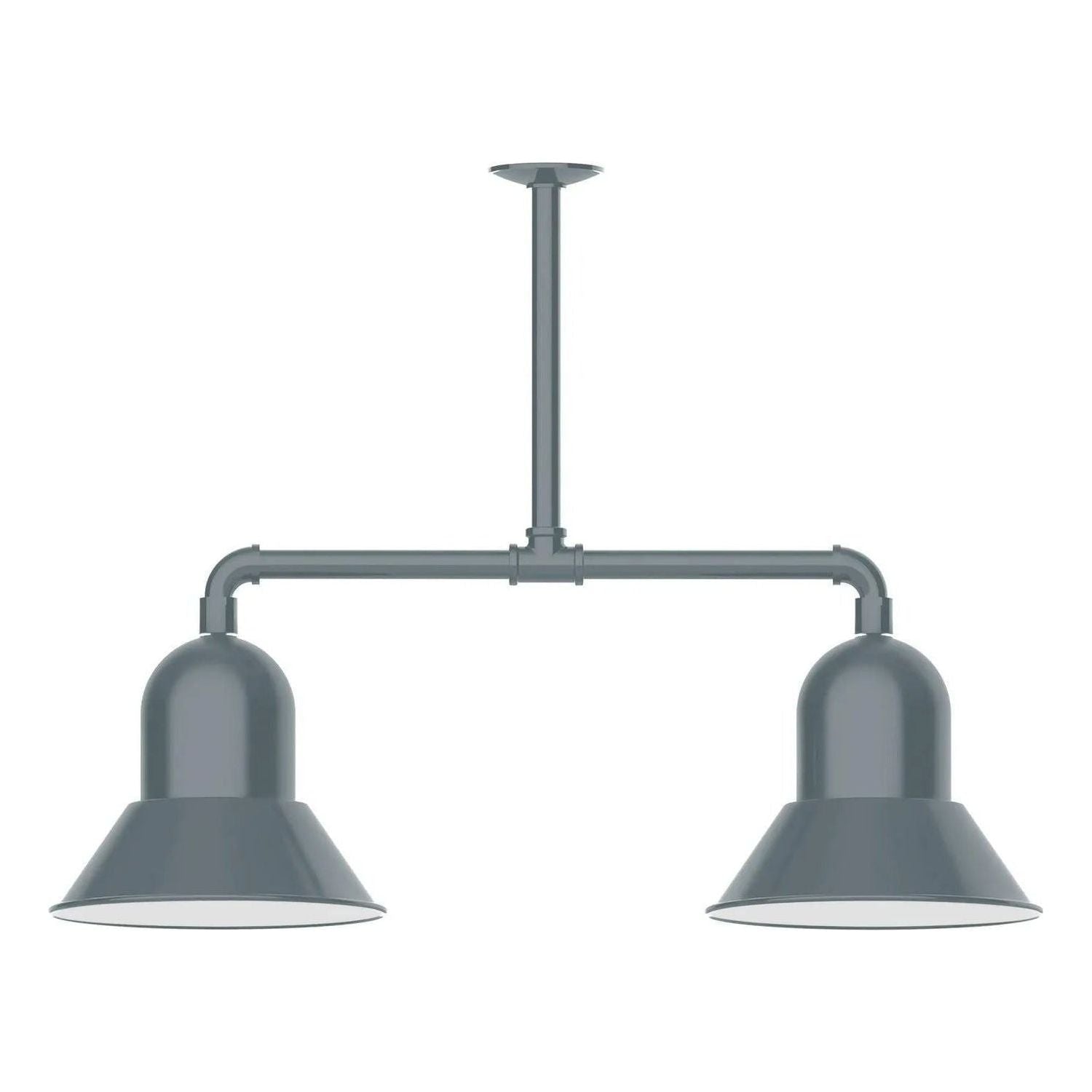 Montclair Light Works - Prima 12" 2-Light Stem Hung Pendant Light - MSD123-40 | Montreal Lighting & Hardware