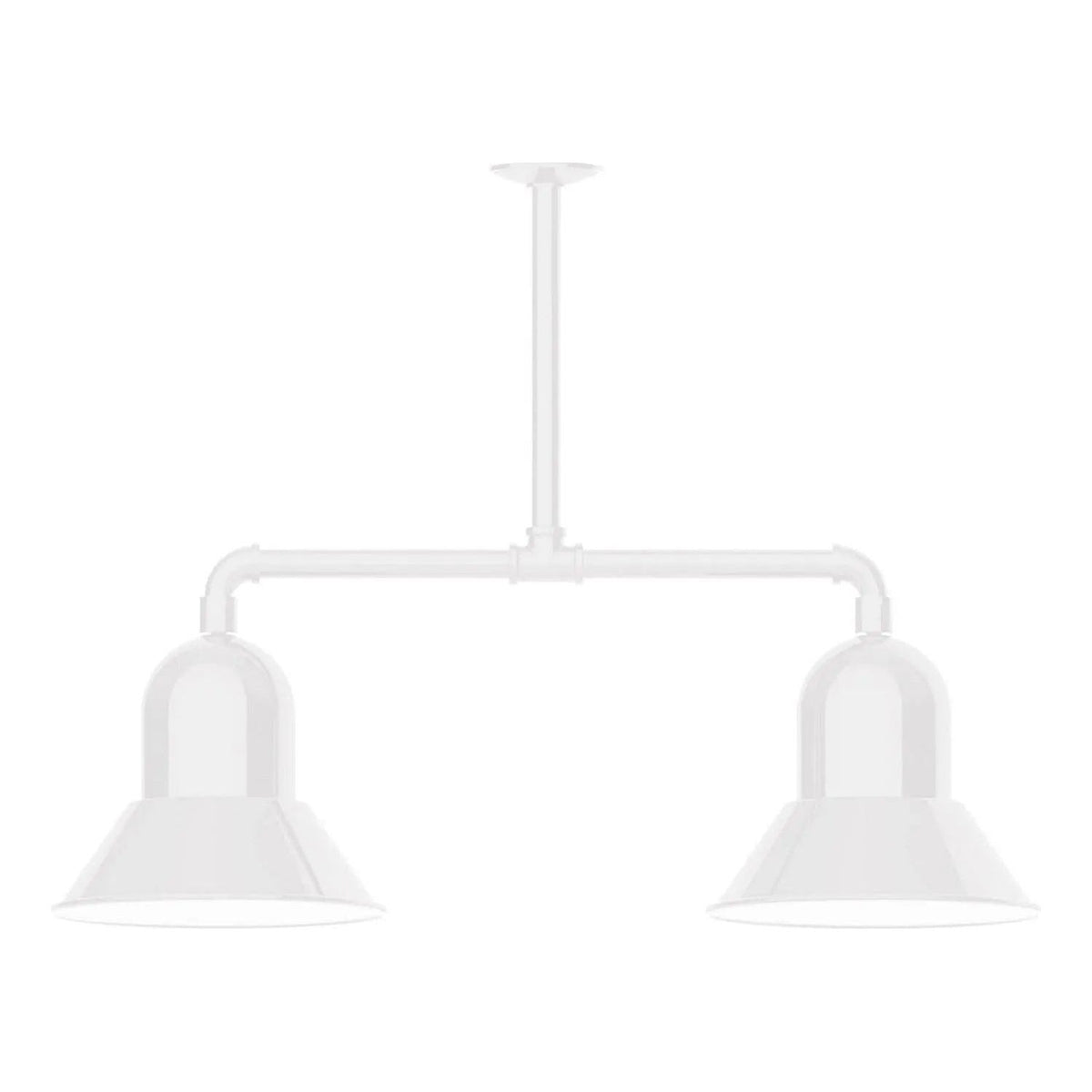 Montclair Light Works - Prima 12" 2-Light Stem Hung Pendant Light - MSD123-44 | Montreal Lighting & Hardware