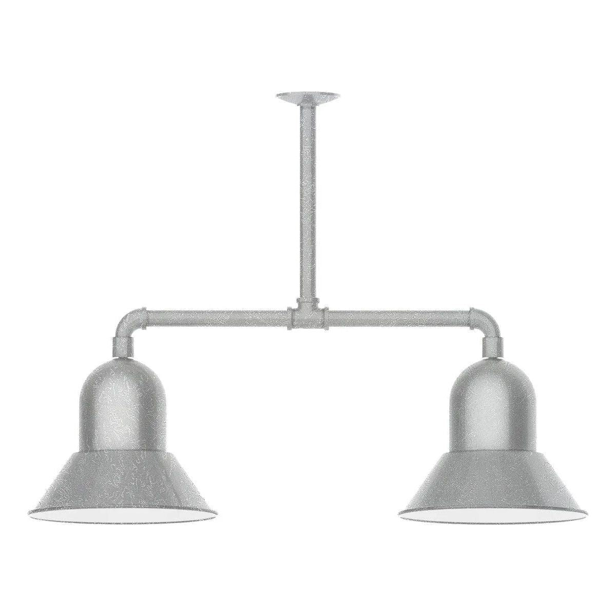 Montclair Light Works - Prima 12" 2-Light Stem Hung Pendant Light - MSD123-49 | Montreal Lighting & Hardware