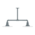 Montclair Light Works - Radial 12" 2-Light Stem Hung Pendant Light - MSD158-40 | Montreal Lighting & Hardware