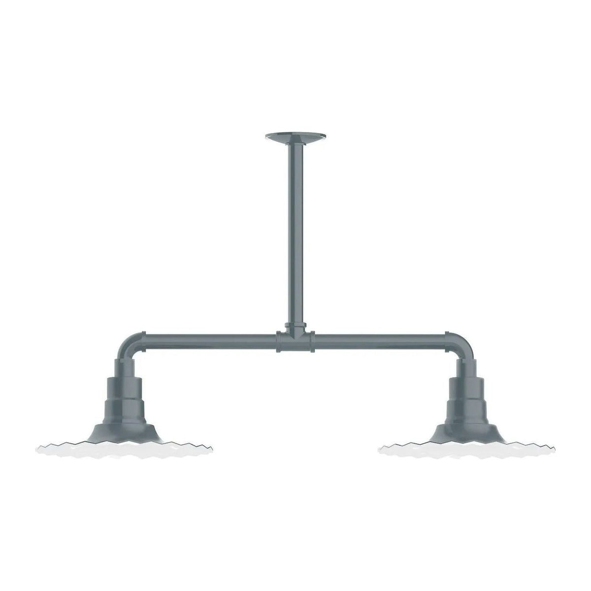 Montclair Light Works - Radial 12" 2-Light Stem Hung Pendant Light - MSD158-40 | Montreal Lighting & Hardware