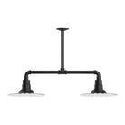Montclair Light Works - Radial 12" 2-Light Stem Hung Pendant Light - MSD158-41 | Montreal Lighting & Hardware