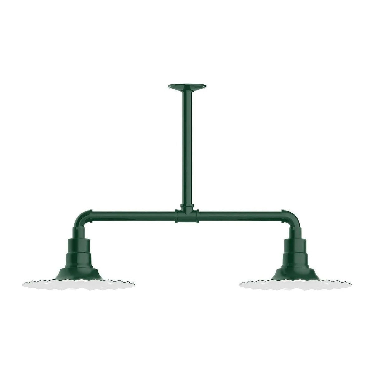 Montclair Light Works - Radial 12" 2-Light Stem Hung Pendant Light - MSD158-42 | Montreal Lighting & Hardware